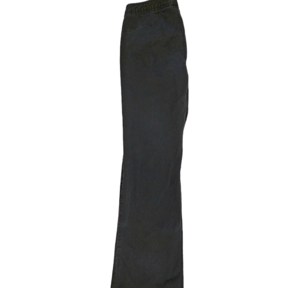 Express Jeans Vintage 90s Women's 5/6 Washed Black Sailor Snap Front Flare - Picture 4 of 13